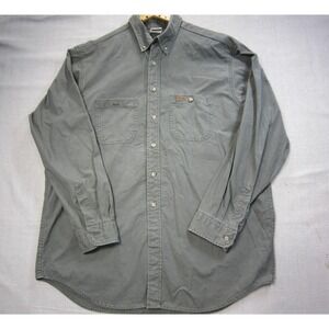 Vintage Carhartt S12 Moss Green Canvas Work Shirt XL Regular 90s Y2K